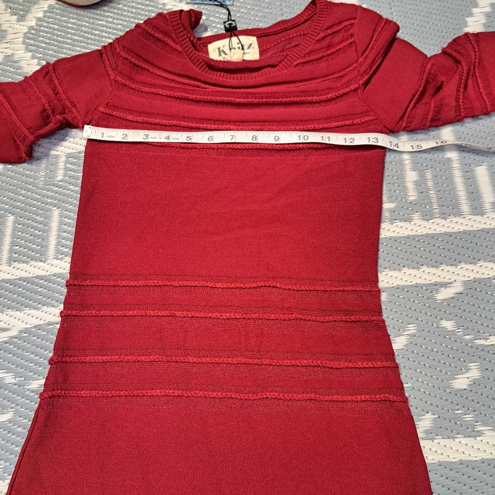 For Love And Lemons Burgundy Sheer-Stripe Ruffle Mini Dress - Picture 6 of 10